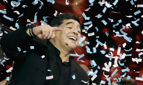 Napoli 05 luglio 2017 Diego Armando Maradona festa in piazza del Plebiscito